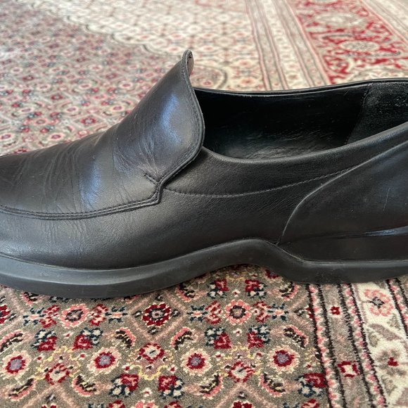 Emporio Armani Men\'s Black Leather Slip-On Shoes main image 6